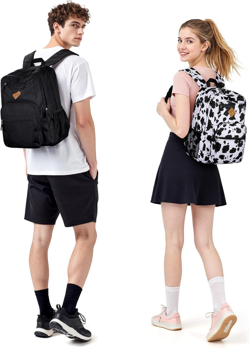 26L Black Backpack for School, College, and Travel: Water