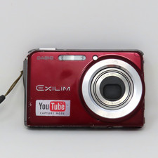Casio Exilim EX-S880RD 8.1MP Digital Camera Red 3x Zoom Works Box Manual