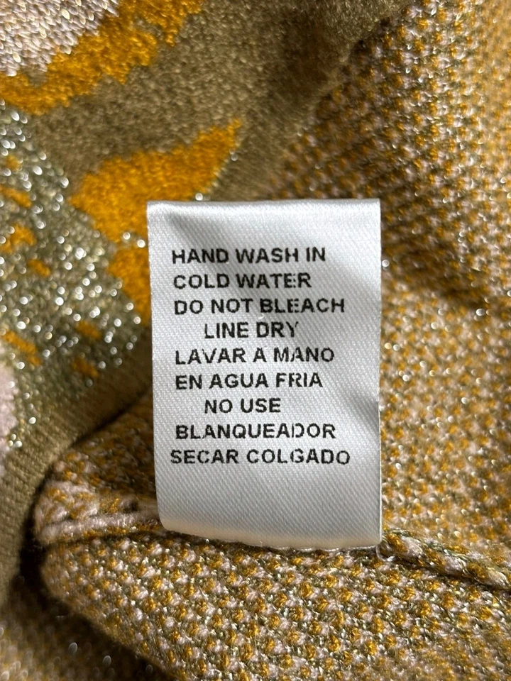 Suéter túnica cuello falso Entro para mujer talla 2X verde y crema mangas largas floral Foto 4 de 4