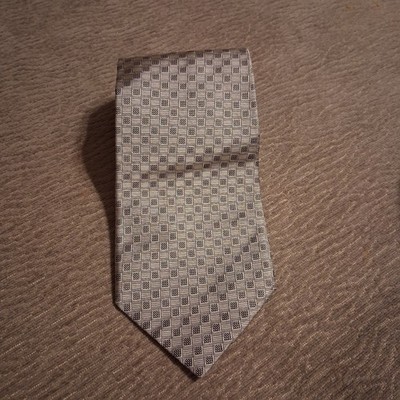 Innocenti For Tom James Tie All Silk Gray Silver Paisley Geometric Pattern NWT