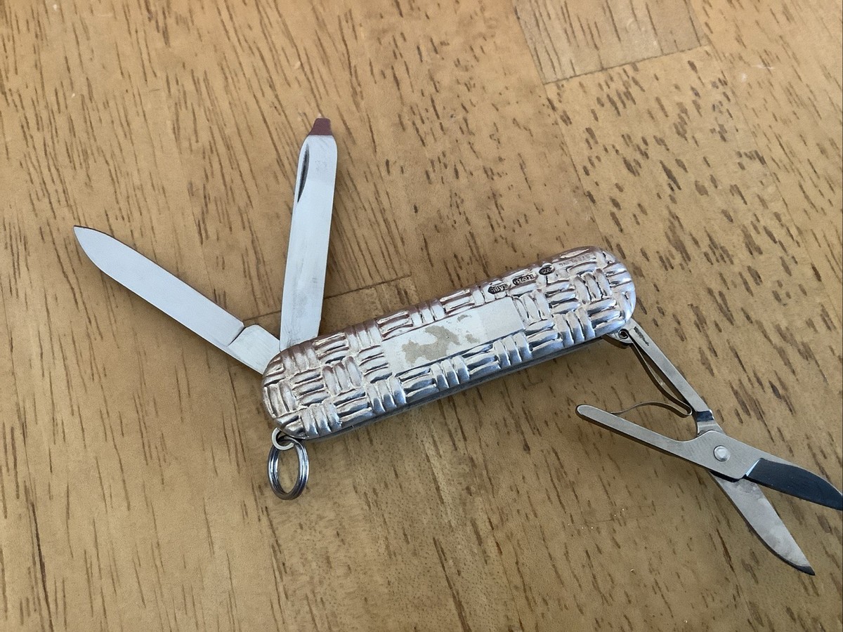 Victorinox Swiss Army Knife Sterling Silver Basket Weave