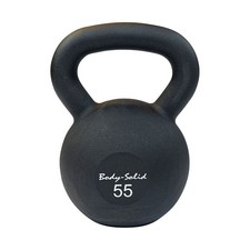 Body-Solid Matte Black Powder Coat Kettlebell with Kettle Grip Handle