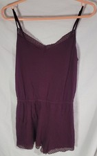 Aerie Small Romper One Piece Tank Top Shorts Light Soft Lace Trim Loungewear