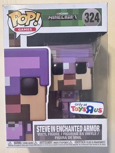 Funko Pop! Vinyl: Minecraft - Steve w/ Enchanted Armor- Toys R Us Exclusive)#324