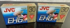 JVC Compact VHS EHG TC 30 Hi-Fi 90 Minute Tapes 2 Pack New Sealed