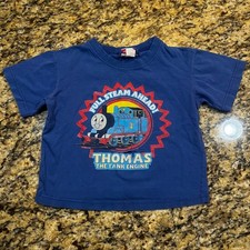 VintageThomas Friends Kids Blue Graphic T-Shirt Thomas the Tank Engine 3T