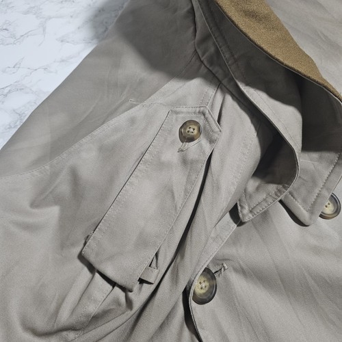 Vintage Ralph Lauren Trench Coat MAC Removable Wool Liner Beige Size 42S - Picture 10 of 14