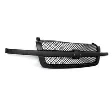 Black Front Grille For 2003-2007 Chevrolet Silverado 1500 2500 3500 HD LS LT WT