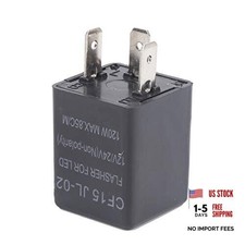 LED Flasher Relay Turn Signal 12V 24V 180W Non Polarity 3 Pin Normally Open