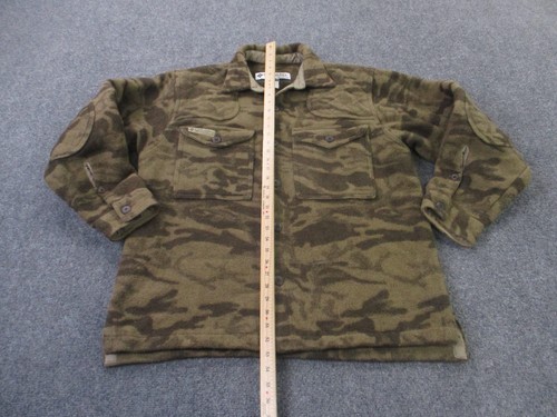 Columbia Jacket Mens L Wool Camo Fleece Coat Outdoors Hunting Elbow Pad Hiking - Picture 3 of 12