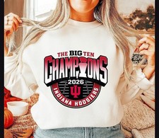 Indiana University Football Champions 2026 Hoosiers Big Ten Crewneck Sweatshirt