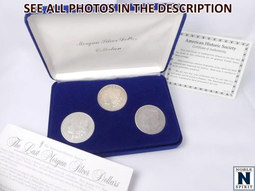 NobleSpirit } 1921 P-D-S Last Morgan Silver Dollar 3pc Set up to XF