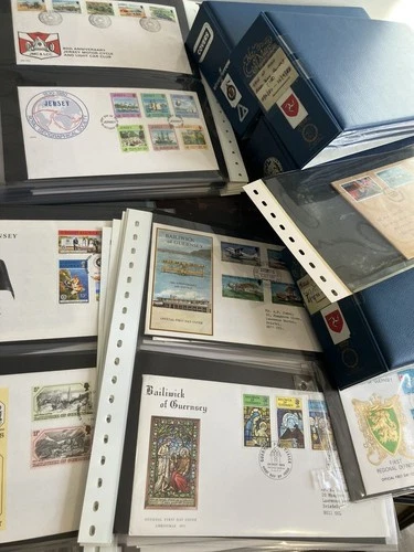 Joblot GRANDADS First Day Covers SOME 200 Pieces JERSEY GUERNSEY ISLE OF MAN Wow