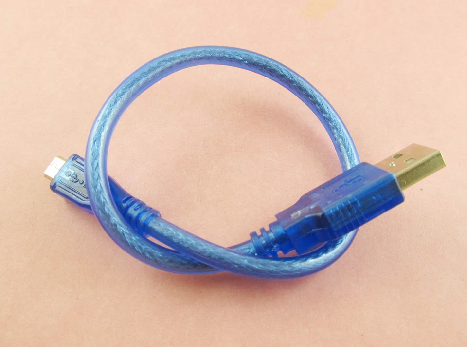 10x USB 2.0 Type A Male to USB Micro 5 Pin Male Plug Data Adapter Cable Blue 1FT - Image 4 of 4