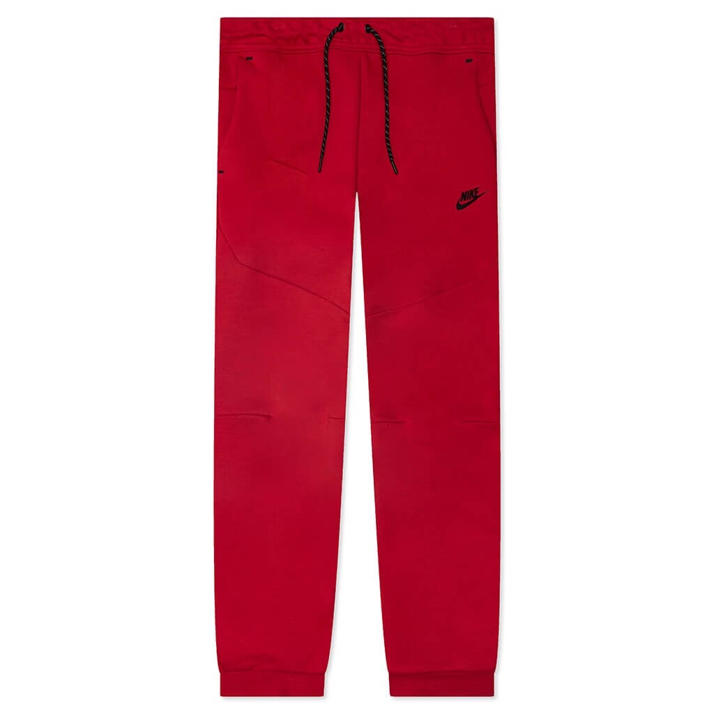 red nike tape joggers