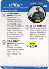 HEROCLIX JLU Team Up Card 005a.05 BATMAN Green Arrow