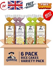 Quaker Rice Cakes, Gluten Free, White Cheddar, Carambel Apple Cinnamon, 6 Ct