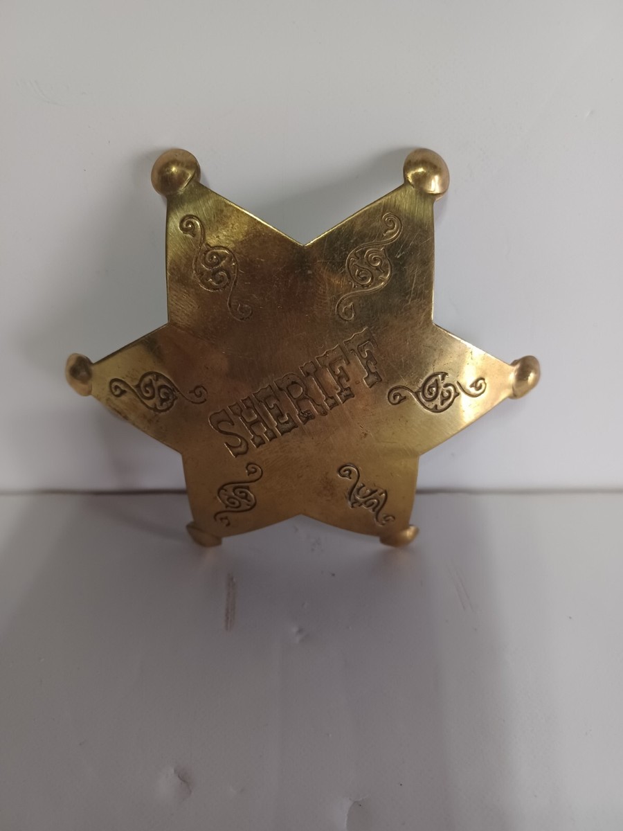 Fox Stamp Vintage Solid Brass Sheriff Badge Pin Back. Nice. | eBay