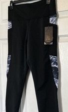 BSP Better Sports Performance Women's L Black Leggings Pockets Athleisure Pants
