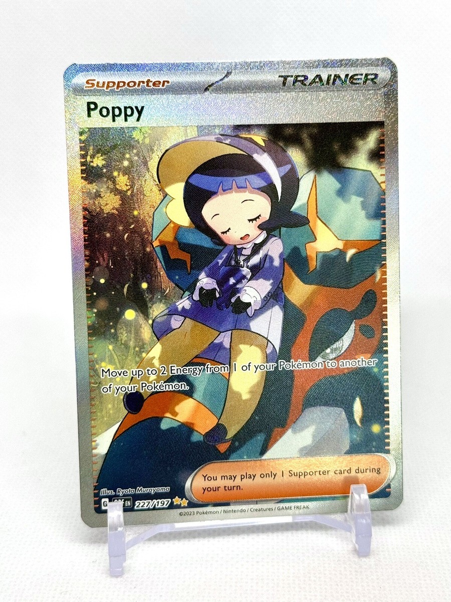 Pokémon TCG Obsidian Flames Poppy 220 + 227/197 Holo SIR SET Pokémon TCG Obsidian Flames Poppy 220 + 227/197 Holo SIR SET
