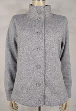 Rohan gray Finnic Cardi button front fleece cardigan jacket womens Large