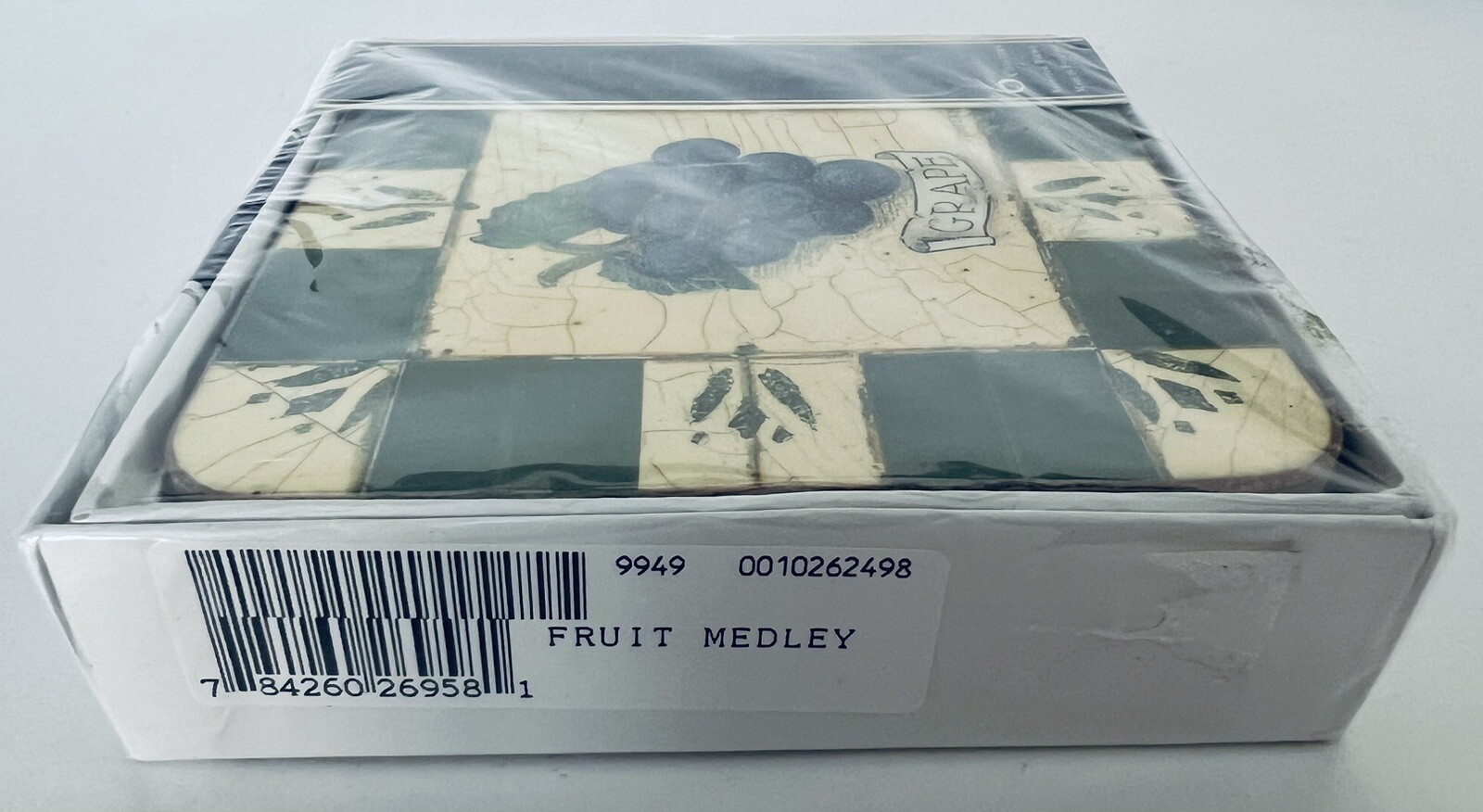 (6) Pimpernel 'Fruit Medley' Coasters, Cork Backed, Assorted,Sealed