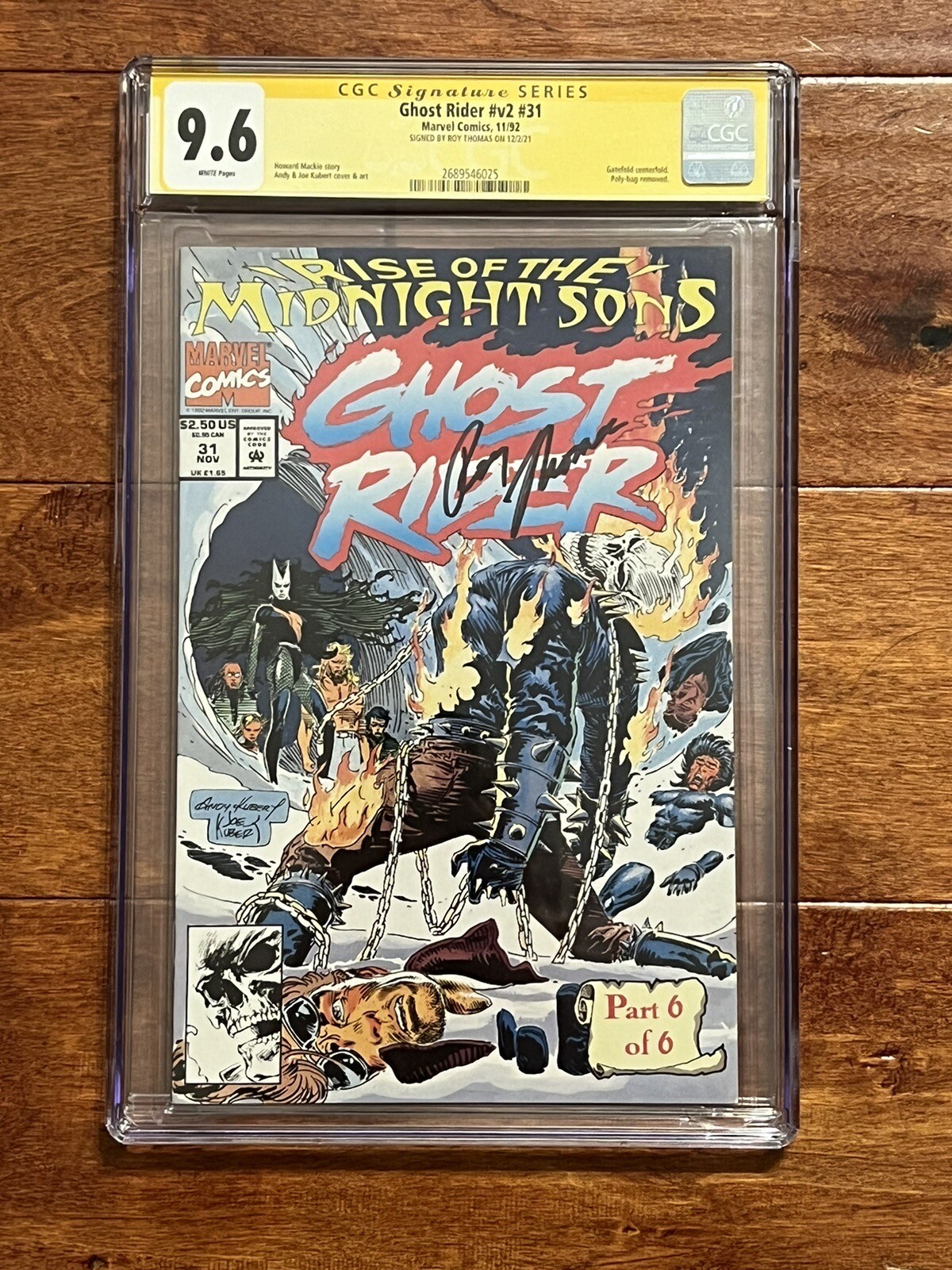 GHOST RIDER V2 #31 CGC 9.6 SS Roy Thomas 1st Full App Of The Midnight Sons 1992