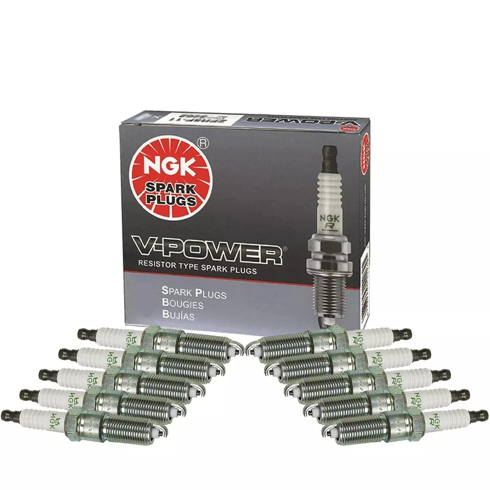 Bujías NGK "V-POWER" (Juego de 10) para Ford F-550 Super Duty 1999-2004 6,8 L Foto 2 de 2