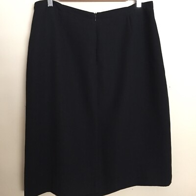 Jupe Crayon Liz Claiborne Noire - Taille 16 - Style Enveloppe Midi - Vintage Années 90