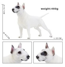 White Bull Terrier Dog Animal Toy 6 Inch PVC Action Figure Kids Toys Party Gifts