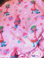 Dreamworks' Trolls Dolls Twin fitted bottom Sheet PILLOW CASE crafts fabric