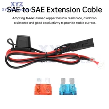 SAE Terminal Battery Power Cable Quick Release Connector 10A Fused Extension Car