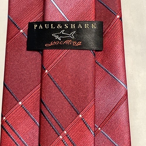 Paul & Shark Yachting classy textured striped all Silk tie made in Italy 🇮🇹 - Picture 15 of 15