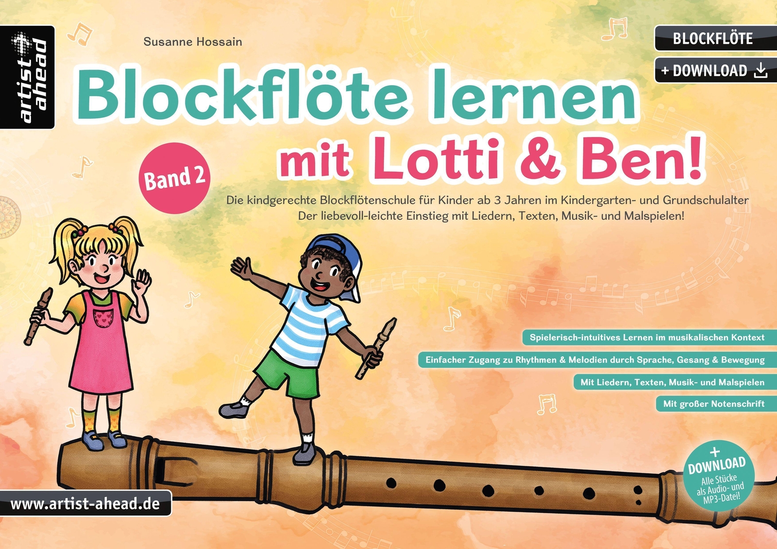 Thumbnail - Blockflöte Lernen Mit Lotti & Ben - Band 2 Susanne Hossain
