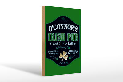 Holzschild Spruch 20x30 cm O´Connor`s Irish Pub dancing Deko Schild wooden sign