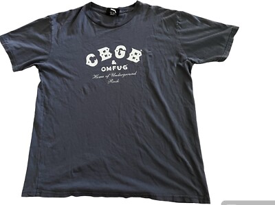 VINTAGE CBGB T Shirt Men Large Black OMFUG Underground NYC Grunge