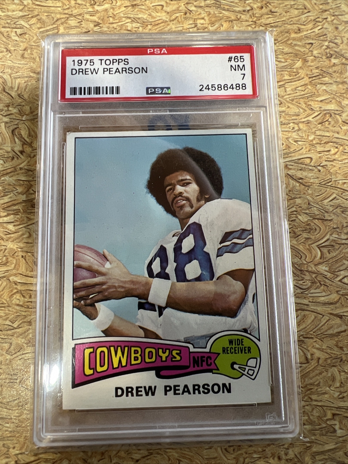 1975 Topps #65 DREW PEARSON Rookie | PSA 7 NM | HOF Cowboys RC Dallas