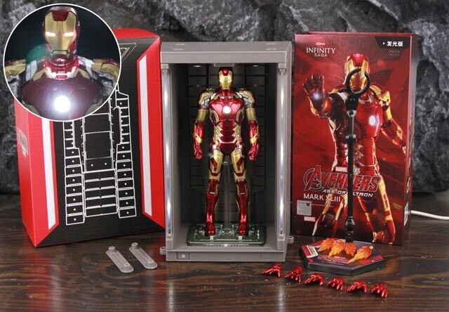 action figure Marvel IRON MAN Mark XLIII MK43 Hall of Armour LED