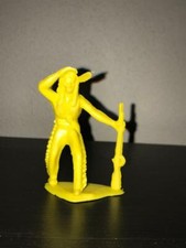 MPC Indian scout in Yellow plastic.  70mm. Hole in Base
