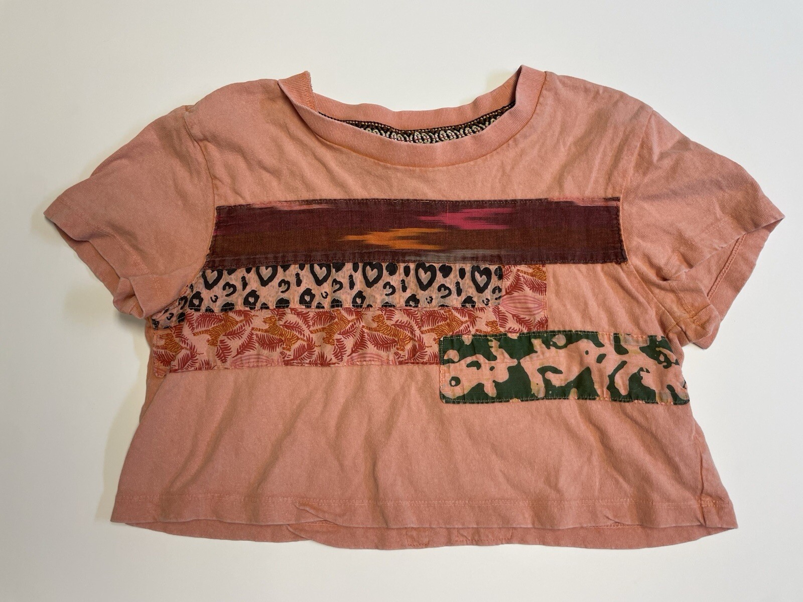 Multi-patterned Quilted Crop Top Cute Boho Unique… - image 1