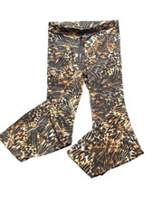 Fashion Nova Pants Women 2X (36x33) Claudina Flare Animal Print Plus Spandex NWT