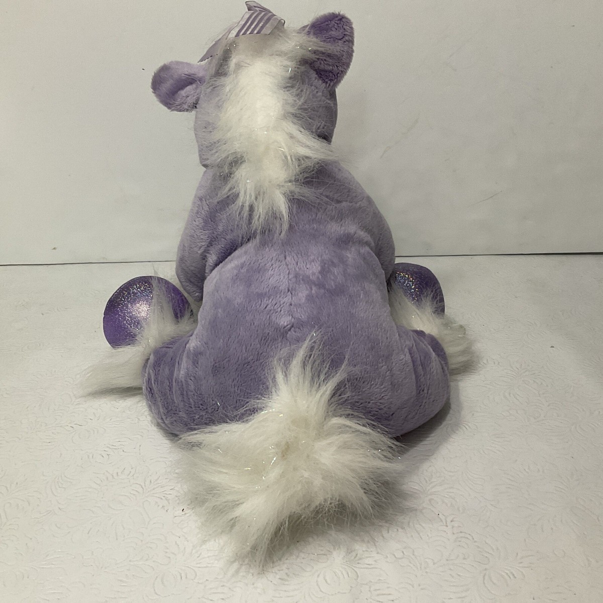 2000s Build A Bear Purple Sparkle Glitter Horse Pony Plush