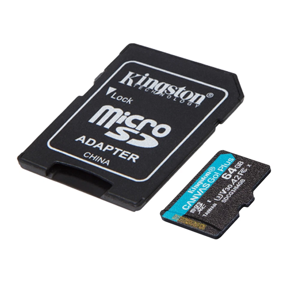 Kingston 64GB MicroSDXC Canvas Go Plus Memory Card with SD Adapter (SDCG3/64GB) - Image 3 of 4
