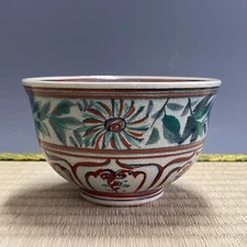 Zuiho Kiln / Banko Ware A480 : Japanese Pottery Chawan Matcha Tea Bowl Vintage