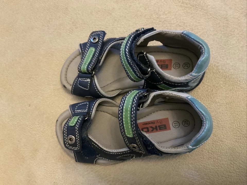 Beeko sandals 11 boys navy blue green BKO - Image 2 of 4