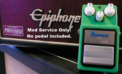Modify your Ibanez TS9 Tube Screamer with upgrades! Mod Service