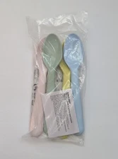 NEW 4x IKEA KALAS Kids' Pastel Colors Spoons Polypropylene Dishwasher Safe