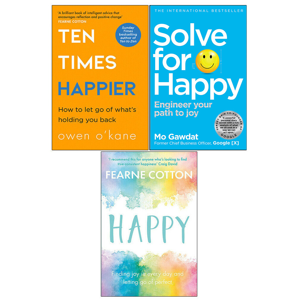 Ten Times Happier, Solve for Happy, Happy 3 Books Collection Set Paperback NEW