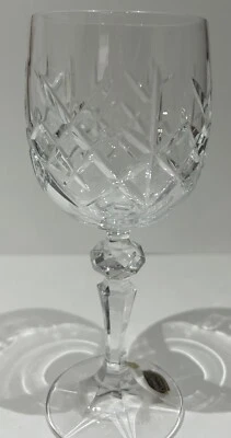 BOHEMIA FLAMENCO CRYSTAL WINE GLASS WINE GOBLET 17.5cm approx /220ml - Unused