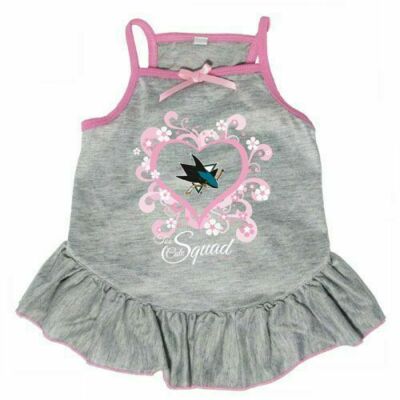 SAN JOSE SHARKS DOG CAT PET TOO CUTE SQUAD JERSEY TEE DRESS CHEERLEADER  PINK